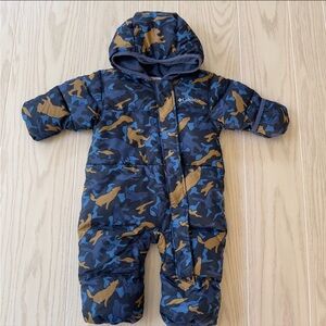 EUC Columbia down/feather baby bunting